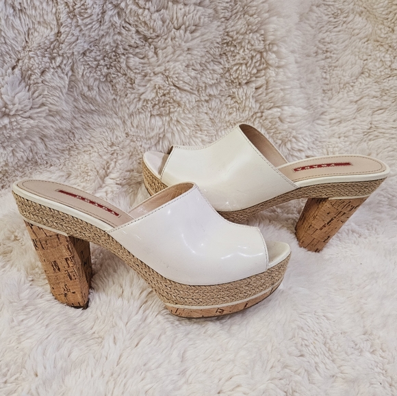 Prada Vernice 3 Bianco mules - Picture 2 of 3